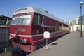 SAINT PETERSBURG, RUSSIA - MARCH 30, 2016: The prototype passenger locomotive TEP-80 in the Museum of the Oktyabrskaya railway