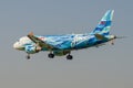 Airbus of the Rossiya airlines in the paint of the Zenit football club