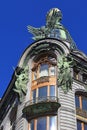 Luxury facade of the singer building in St. Petersburg