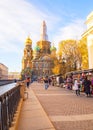 Saint Petersburg,Russia. - May 8,2018 : Church of the Savior on Royalty Free Stock Photo