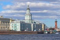 View of the Kunstkammer from the river Neva in Saint-Petersburg