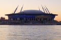 New stadium `Saint Petersburg Arena` close-up in May twilight Royalty Free Stock Photo