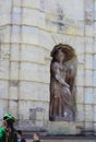 Saint Petersburg, Russia: May 22, 2016 - Sculpture of Athena at Peter Gate of Peter and Paul Fortress Royalty Free Stock Photo