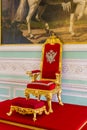 Throne of the Peter the Great`s Russian Kings in the Peterhof Pa