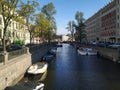 Canals and architecture of St. Petersburg early warm morning Royalty Free Stock Photo