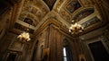 Saint Petersburg, Russia - October 24, 2021: Detail of interior of Saint Isaac's Cathedral or Isaakievskiy Sobor