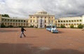 Saint-Petersburg - Russia October 4, 2022: Pavlovsk palace and Pavlovsky park in autumn. Pavel Palace exterior yard