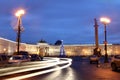 Saint-Petersburg, Russia Palace Square with a Christmas tree, ni Royalty Free Stock Photo