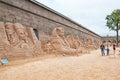 Saint-Petersburg. Russia. People on The Sand Festival Royalty Free Stock Photo