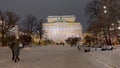 Saint-Petersburg. Russia. Petersburg streets in Christmas decorations. . . Alexandrinsky theatre.