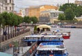 Saint Petersburg, Russia: pleasure tourist boats on Fontanka