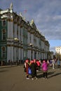 Architecture of Saint-Petersburg, Russia. Hermitage Winter Palace. Royalty Free Stock Photo