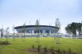 A new stadium on the Krestovsky island, known as the the Saint Petersburg Arena. Russia Royalty Free Stock Photo