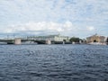 Saint Petersburg, Russia September 08, 2016: Panorama of the embankment of the river Neva. View of the Admiralty and the Hermitage Royalty Free Stock Photo