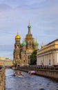 Ornate church of the Savior on Spilled Blood or Cathedral of Resurrection of Christ in Saint Petersburg, Russia