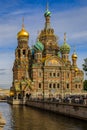 Ornate church of the Savior on Spilled Blood or Cathedral of Resurrection of Christ in Saint Petersburg, Russia