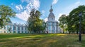 Smolny Convent Courtyard Saint Petersburg Russia