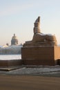 Saint-Petersburg, Russia. The Sphinx monument at the University embankment Royalty Free Stock Photo