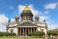 06.08.2020 Saint-Petersburg, Russia. St. Isaac`s Cathedral against the blue sky in summer. Royalty Free Stock Photo