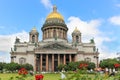 06.08.2020 Saint-Petersburg, Russia. St. Isaac`s Cathedral against the blue sky in summer. Royalty Free Stock Photo