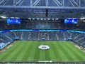 Saint-Petersburg Russia 03.08.2019 Staduim St Petersburg - arena of the FIFA World Cup 2018 and Europe Cup 2020 before match Zenit Royalty Free Stock Photo