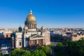 Saint Petersburg. Saint Isaac`s Cathedral. Museums of Petersburg. St. Isaac`s Square. Summer in St. Petersburg. St. Aerial view Royalty Free Stock Photo