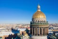 Saint Petersburg. Saint Isaac`s Cathedral. Museums of Petersburg. St. Isaac`s Square. Summer in St. Petersburg. St. Aerial view Royalty Free Stock Photo