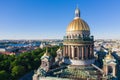 Saint Petersburg. Saint Isaac`s Cathedral. Museums of Petersburg. St. Isaac`s Square. Summer in St. Petersburg. St. Aerial view Royalty Free Stock Photo