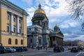 Saint Petersburg, St. Isaaks / Russia - 04.23.2021: Saint Isaacs Cathedral is large architectural landmark that currently Royalty Free Stock Photo