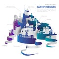 Saint-Petersburg vector cityscape