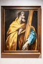 Saint Philip, San Felipe, Painted by El Greco in 1608-1614. Oil on Canvas. Saint Phillips holds