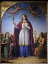 Saint Philomena flanked by two angels Royalty Free Stock Photo
