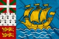 Saint Pierre and Miquelon Country Silk flag