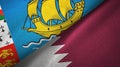 Saint Pierre and Miquelon and Qatar two flags