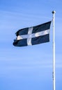 Saint Pirans Flag, the flag of Cornwall, UK Royalty Free Stock Photo