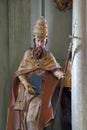 Saint Pope statue on the altar of aint John Nepomuk at the Church of Our Lady of Jerusalem at Trski Vrh in Krapina, Croatia