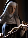 Saint Rita of Cascia. Beautiful half-length image of Santa Rita of Cascia Royalty Free Stock Photo