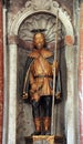 Saint Roch statue on the altar of Saint Roch in the church of Saint Mark in Korcula, Croatia