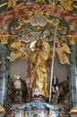 Saint Roch, statue on the main altar in the Chapel of the St Roch in Sveta Nedelja, Croatia