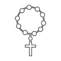Saint rosary catholic icon