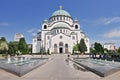 Saint Sava cathedral and Monument of Karageorge Petrovitch in Belgrade, Serbia. Royalty Free Stock Photo