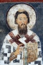 Saint Sava, fresco from Monastery Mileseva Royalty Free Stock Photo