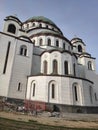 Saint Sava Temple Belgrade Serbia scenery white facade Royalty Free Stock Photo