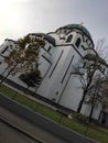 Saint Sava Temple Belgrade Serbia viewed from the street Royalty Free Stock Photo