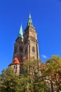 Saint Sebaldus church in Nuremberg Royalty Free Stock Photo