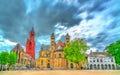 Saint Servatius Basilica and St. John Church on Vrijthof Square in Maastricht, the Netherlands Royalty Free Stock Photo