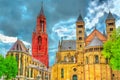 Saint Servatius Basilica and St. John Church on Vrijthof Square in Maastricht, the Netherlands Royalty Free Stock Photo