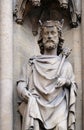 Saint Sigismond, statue on the portal of the Basilica of Saint Clotilde in Paris