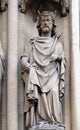 Saint Sigismond, statue on the portal of the Basilica of Saint Clotilde in Paris