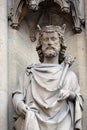 Saint Sigismond, statue on the portal of the Basilica of Saint Clotilde in Paris